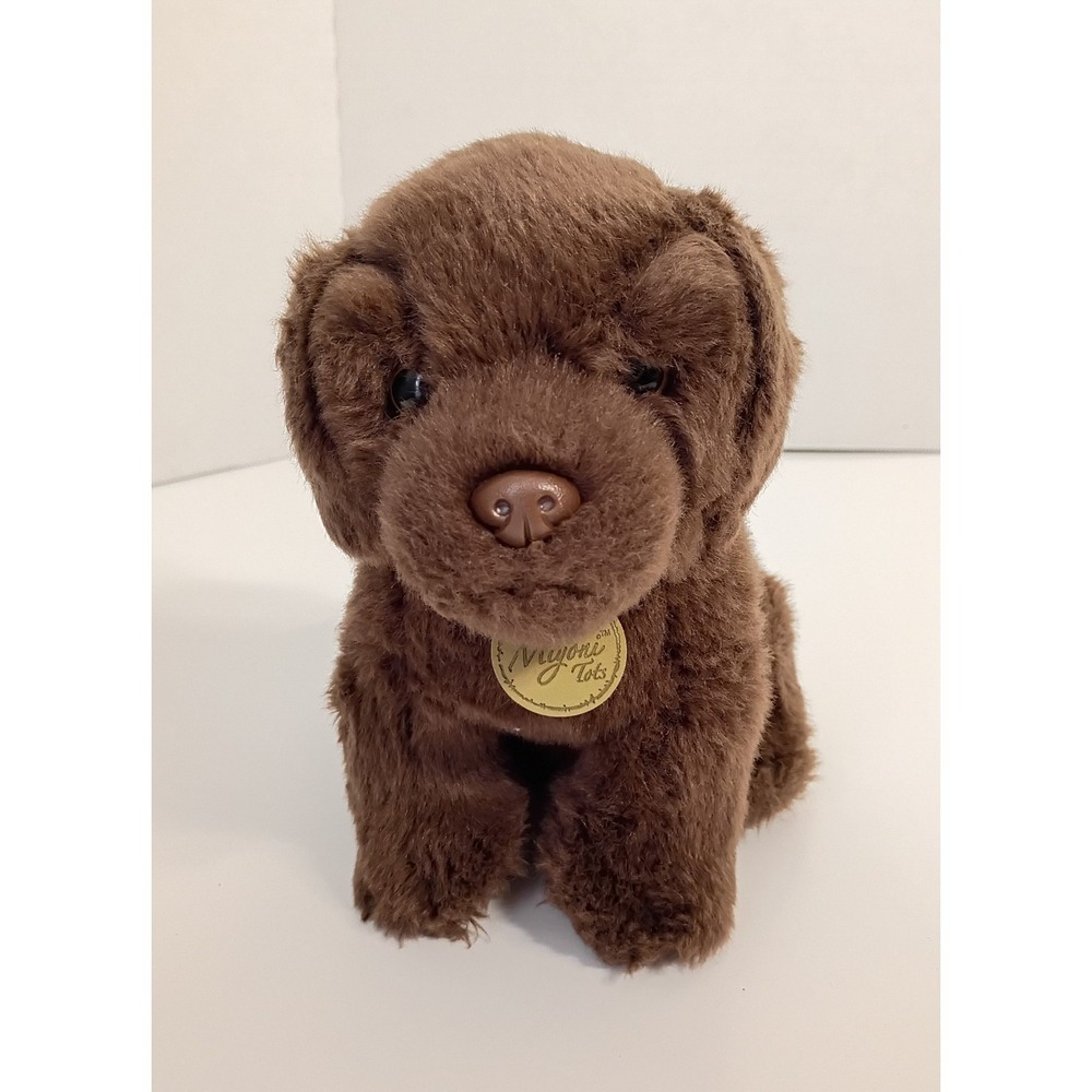MIYONI TOTS Chocolate Lab Plush Brown Dog Aurora With Neck Tag 2022‎